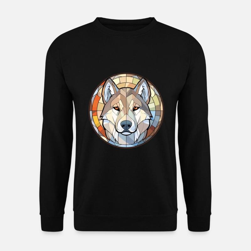 Nördliche Inuit-Hunderasse Aquarell-Illustration - Unisex Pullover - Schwarz