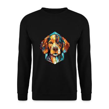 Labradinger Hunderasse Aquarell Illustration - Unisex Pullover - Schwarz - Vorne - Alina (178cm) & Michal (187cm)
