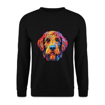 Schillerstovare Hunderasse Aquarell Illustration - Unisex Pullover - Schwarz - Vorne - Alina (178cm) & Michal (187cm)