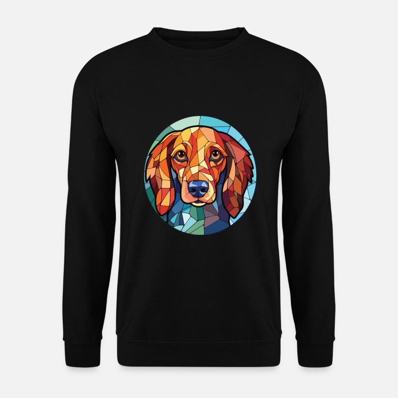 Westfälische Dachsbracke Hunderasse Aquarellglas - Unisex Pullover - Schwarz