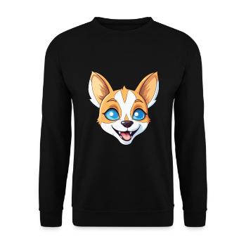 Minskin chat dessin animé aquarelle illustration - Sweat-shirt Unisexe - noir - Devant - Alina (178cm) & Michal (187cm)