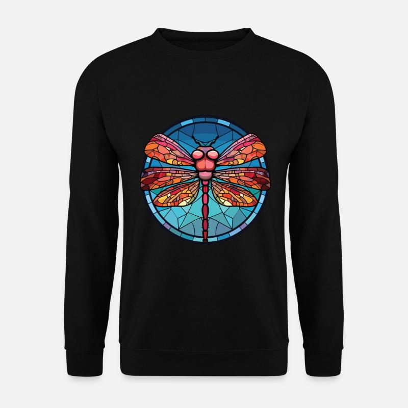 Libelle bunte Aquarell-Tierillustration - Unisex Pullover - Schwarz