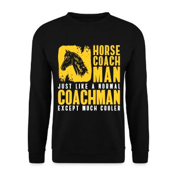 Chevaux de calèche tirés par des chevaux, charretier, passe-temps - Sweat-shirt Unisexe - noir - Devant - Alina (178cm) & Michal (187cm)