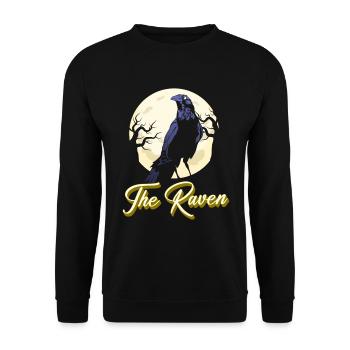 Corbeau Odin volant - Sweat-shirt Unisexe - noir - Devant - Alina (178cm) & Michal (187cm)