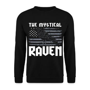 Crow Raven Black - Unisex Sweatshirt - black - Front - Alina (178cm) & Michal (187cm)