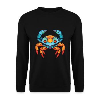 Crabe aquarelle colorée Animal animal animal Illustration - Sweat-shirt Unisexe - noir - Devant - Alina (178cm) & Michal (187cm)
