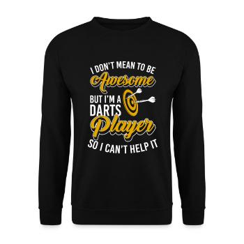Dartscheibe Dartboard - Unisex Pullover - Schwarz - Vorne - Alina (178cm) & Michal (187cm)