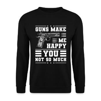 Gun Club Shooting Shot - Unisex Sweatshirt - black - Front - Alina (178cm) & Michal (187cm)
