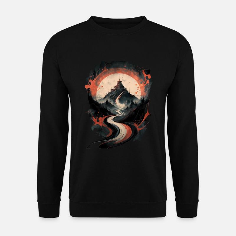 Chinesischer Tempel: Mystik und Pracht - Unisex Pullover - Schwarz