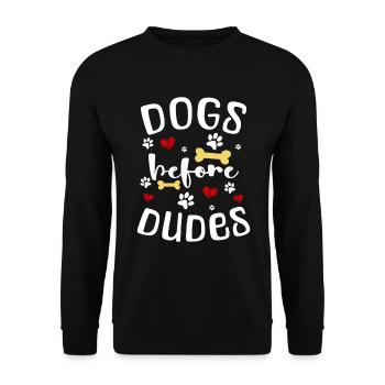 Hundeliebhaber Hundehalter Frauchen - Unisex Pullover - Schwarz - Vorne - Alina (178cm) & Michal (187cm)