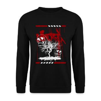 Tattoo Tattoo-Style Shirt Uhr - Unisex Pullover - Schwarz - Vorne - Alina (178cm) & Michal (187cm)