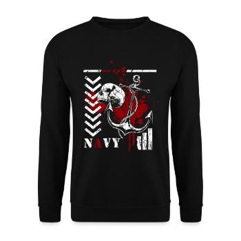 Tatouage Crâne Horreur Mythique - Sweat-shirt Unisexe - noir - Devant - Alina (178cm) & Michal (187cm)