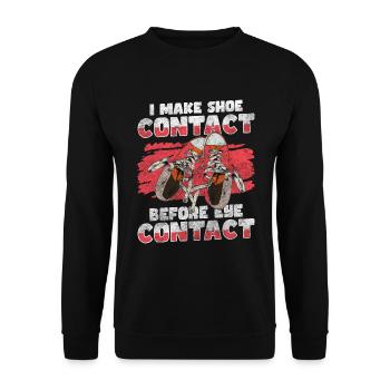 Handwerk Schuhe Handwerkskunst Turnschuhe - Unisex Pullover - Schwarz - Vorne - Alina (178cm) & Michal (187cm)