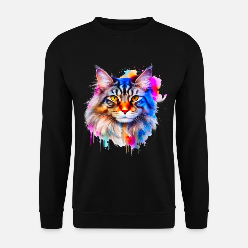 Maine Coon Cat - Unisex Sweatshirt - black