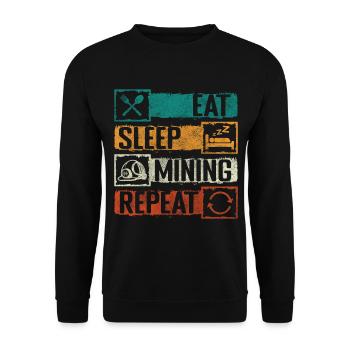 Miner Stones - Unisex Sweatshirt - black - Front - Alina (178cm) & Michal (187cm)