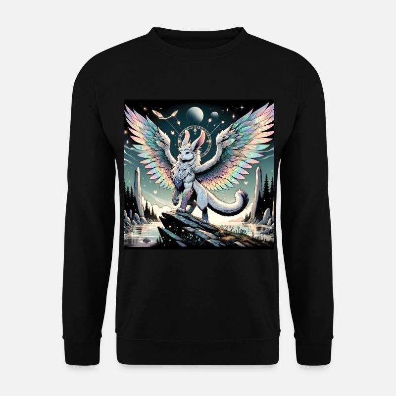 Mythischer Hasendrache - Unisex Pullover - Schwarz