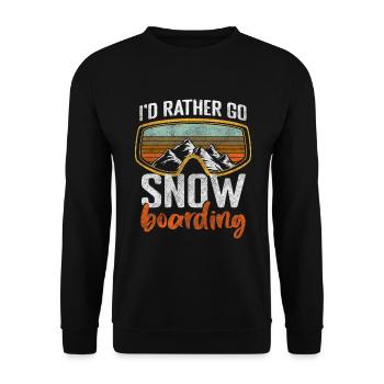 Schnee Urlaub Berg Freestyle - Unisex Pullover - Schwarz - Vorne - Alina (178cm) & Michal (187cm)