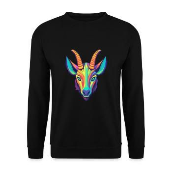 Oryx coloré aquarelle dessin animé Kawaii Animal - Sweat-shirt Unisexe - noir - Devant - Alina (178cm) & Michal (187cm)