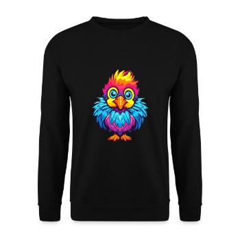 Poulet Aquarelle Colorée Dessin Animé Kawaii Animal - Sweat-shirt Unisexe - noir - Devant - Alina (178cm) & Michal (187cm)