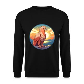 Griffon Aquarelle Colorée Dessin Animé Kawaii Animal - Sweat-shirt Unisexe - noir - Devant - Alina (178cm) & Michal (187cm)