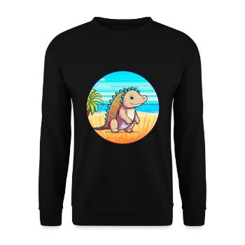 Armadillo Watercolor Cartoon Kawaii Clipart Animal - Unisex Sweatshirt - black - Front - Alina (178cm) & Michal (187cm)
