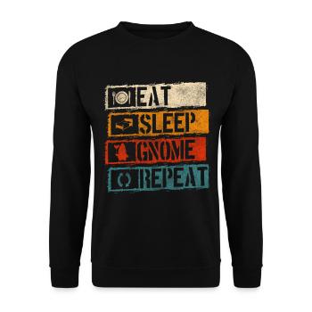 Wichtel Gartenzwerg Zipfelmütze - Unisex Pullover - Schwarz - Vorne - Alina (178cm) & Michal (187cm)
