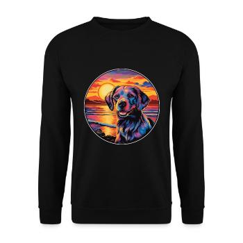 Billy Dog Breed Aquarelle de dessin animé coloré - Sweat-shirt Unisexe - noir - Devant - Alina (178cm) & Michal (187cm)