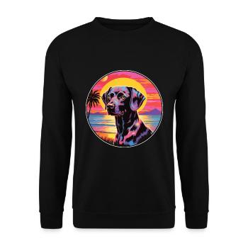Black Forest Hound Dog Breed Colorful Cartoon Wate - Unisex Sweatshirt - black - Front - Alina (178cm) & Michal (187cm)