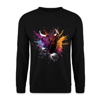 Eringenkühe, Eringer - Unisex Pullover - Schwarz - Vorne - Alina (178cm) & Michal (187cm)