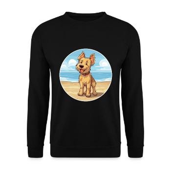 Berger Picard chien race Cartoon Kawaii Clipart chien - Sweat-shirt Unisexe - noir - Devant - Alina (178cm) & Michal (187cm)