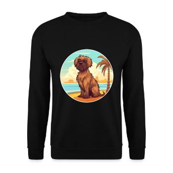 Griffon belge chien race Cartoon Kawaii Clipart - Sweat-shirt Unisexe - noir - Devant - Alina (178cm) & Michal (187cm)