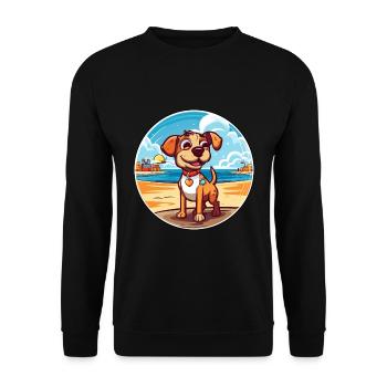 Billy chien race dessin animé Kawaii Clipart aquarelle - Sweat-shirt Unisexe - noir - Devant - Alina (178cm) & Michal (187cm)