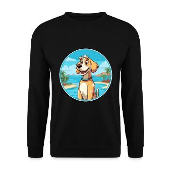 Cierny Sery Dog Breed Cartoon Kawaii Clipart Dog - Unisex Sweatshirt - black - Front - Alina (178cm) & Michal (187cm)