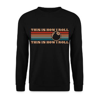Billiard Pub 8-Ball - Unisex Sweatshirt - black - Front - Alina (178cm) & Michal (187cm)