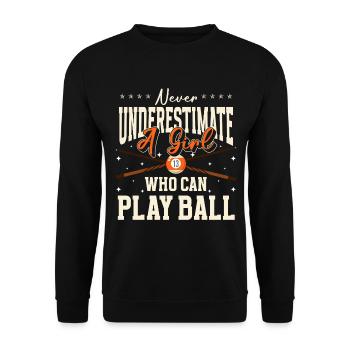 Billard Dire Pub Sport - Sweat-shirt Unisexe - noir - Devant - Alina (178cm) & Michal (187cm)