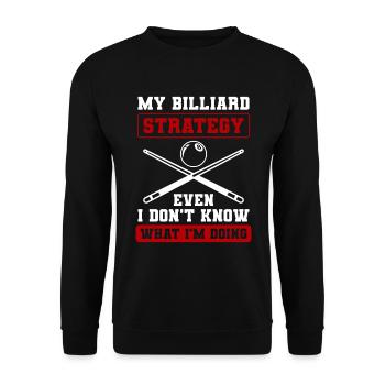 Billiard Training Cue Billardkugeln - Unisex Pullover - Schwarz - Vorne - Alina (178cm) & Michal (187cm)