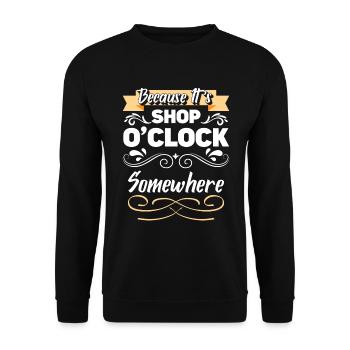 Shop Gift Queen - Unisex Sweatshirt - black - Front - Alina (178cm) & Michal (187cm)