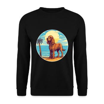 Cocker anglais épagneul chien race dessin animé kawaii - Sweat-shirt Unisexe - noir - Devant - Alina (178cm) & Michal (187cm)