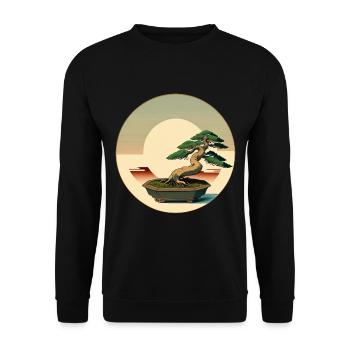 Elegant Bonsai - Unisex Sweatshirt - black - Front - Alina (178cm) & Michal (187cm)