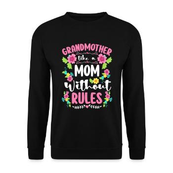 Grand-père grand-mère bébé - Sweat-shirt Unisexe - noir - Devant - Alina (178cm) & Michal (187cm)