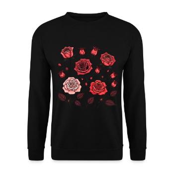 Rote Rosen - Unisex Pullover - Schwarz - Vorne - Alina (178cm) & Michal (187cm)