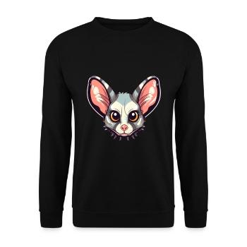 Sugar Glider Colorful Watercolor Cartoon Kawaii An - Unisex Sweatshirt - black - Front - Alina (178cm) & Michal (187cm)