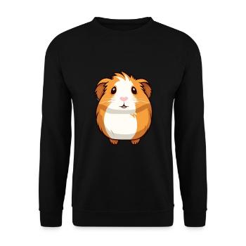 Cochon d’Inde mignon dessin animé kawaii aquarelle Animal P - Sweat-shirt Unisexe - noir - Devant - Alina (178cm) & Michal (187cm)