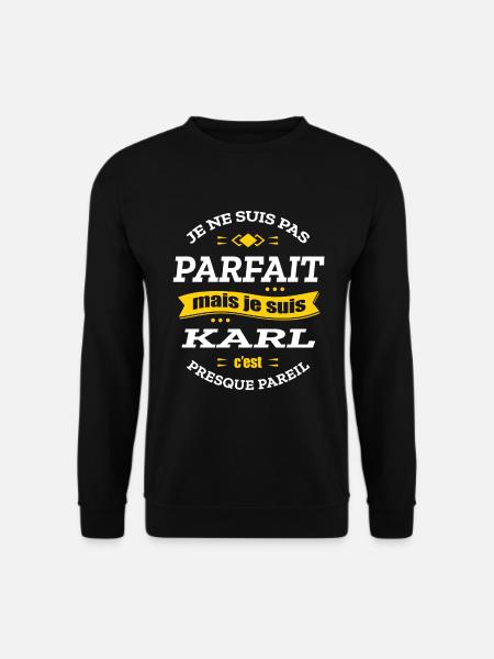 KARL PARFAIT - PRENOM KARL - Sweat-shirt Unisexe - noir