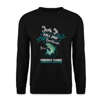 Pêcheur Petri Heil Pike - Sweat-shirt Unisexe - noir - Devant - Alina (178cm) & Michal (187cm)