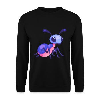 Ameise Niedlich Glücklich Kawaii Cartoon Clipart Tier - Unisex Pullover - Schwarz - Vorne - Alina (178cm) & Michal (187cm)