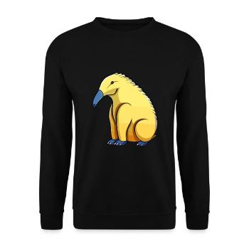 Ameisenbär Niedlich Glücklich Kawaii Cartoon Clipart Tier - Unisex Pullover - Schwarz - Vorne - Alina (178cm) & Michal (187cm)