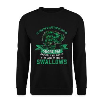 Bateau de pêche Sport - Sweat-shirt Unisexe - noir - Devant - Alina (178cm) & Michal (187cm)