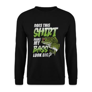 Angler Perch Leisure - Unisex Sweatshirt - black - Front - Alina (178cm) & Michal (187cm)