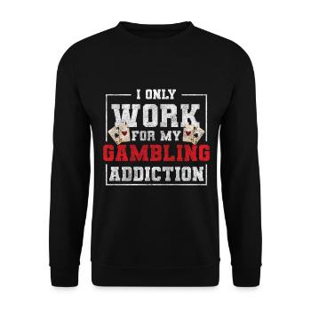 Jeu de hasard et d’argent Joueur de cartes Gagner du bluff - Sweat-shirt Unisexe - noir - Devant - Alina (178cm) & Michal (187cm)